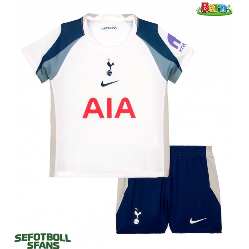 Tottenham Hotspur Hemmaställ Barn 2025-26 Kortärmad (+ Korta byxor)